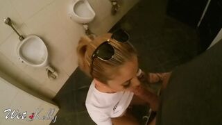 He fucked me quick in the men's restroom - Wet Kelly