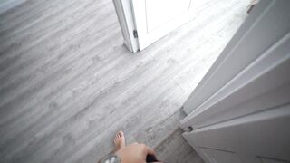 Stepmom seduces stepson by watching porn in morning with door open