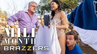 Brazzers - Can Lulu Chu Drain Her Neighbor's Huge Cock In Time Before Her Old Husband Finds Them?