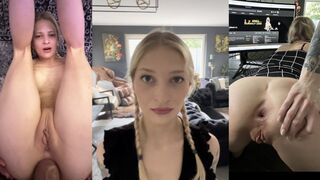 April Cum Compilation - Teen Anal Babe loves Rough Sex