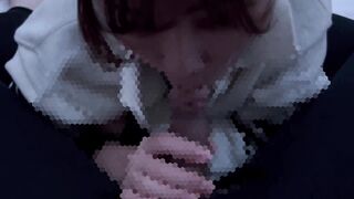 性欲が溜まった彼女のうますぎるフェラで大量射精♡ cum in mouth sniff