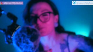 SFW ASMR Soothing Tracing - PASTEL ROSIE Triggering Mouth Sounds - Geeky Fansly Egirl SoftRosieASMR