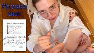 Physics professor is fucking a student. Little slut is swallowing cum