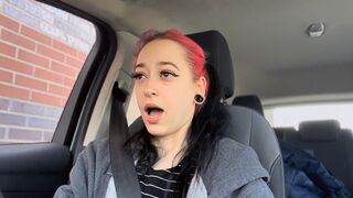 Vlog # 1 First PUBLIC DRIVE-THRU ORGASMS, Shower + Pussy Shaving, Smoking + Blowjob, REAL Orgasms!