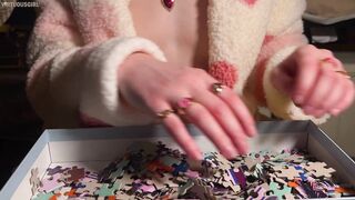 ASMR Topless Puzzle Rummaging #4 (no talking)