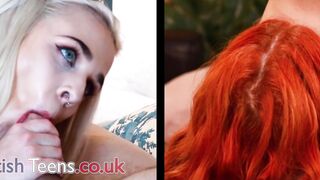 The Big British Blowjob Race - Jasmine Brooks vs Ellie Shou