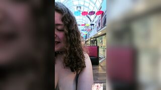 Riding my Master's cock VERY publicly in a shopping center