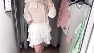 transparent tops try on haul at the mall see through clothes