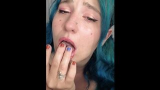 I finger myself for you and suck you off - Sexy video call