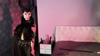 Maleficent Monika Foxxx conjured with a staff fucking ass big dildos for hard anal