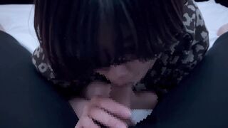 黒髪ショートカット彼女が濃厚フェラで口内で大量射精されてごっくんしちゃう♡ cum in mouth gokkun