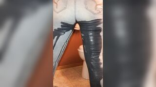 Sunday Morning Pissing In Her Tight Denim Jeans