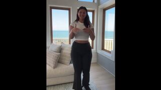 Curvy Brunette Shows Off Juicy Booty Dance Moves