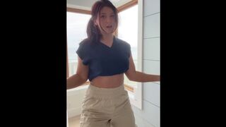 Sexy Brunette is All Dressed Up and Still Showing Off The Booty Shake