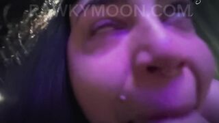 Penis POV Blowjob with Mouth Dripping Throatpie