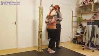 Preview: Perfect session: Spanking, suspended Shibari hogtie, vibrator orgasms