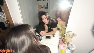 SEXY LATINA gets NUTTED her tasty MOUTH