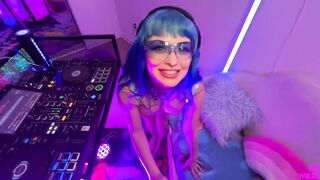 College Rave Girl Dances On The DJs Dick At The After Party - Jewelz Blu