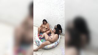 Hot girls have sex in my backyard